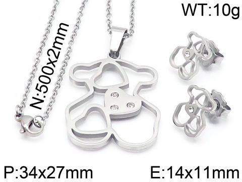 Stainless Steel Tou*s Jewelry Set TZ-074G