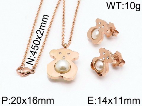 Stainless Steel Tou*s Jewelry Set TZ-104R