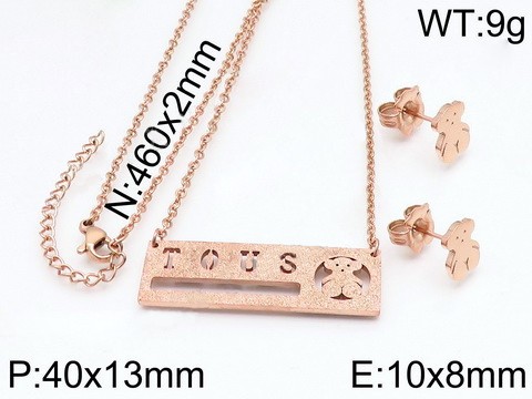 Stainless Steel Tou*s Jewelry Set TZ-112R