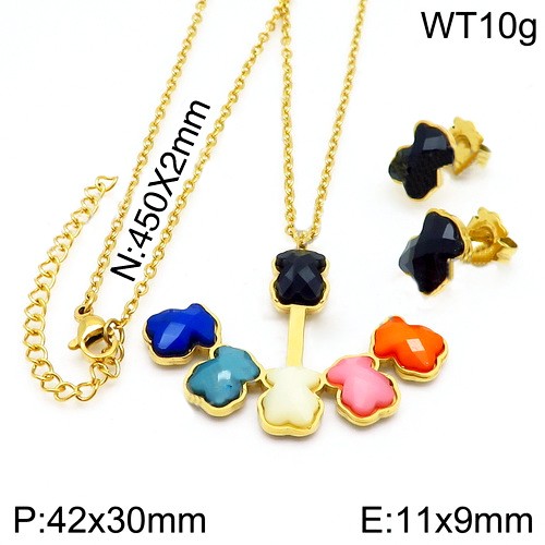 Stainless Steel Tou*s Jewelry Set TZ-126G