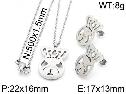 Stainless Steel Tou*s Jewelry Set TZ-004G