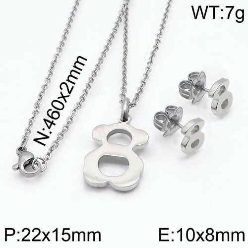 Stainless Steel Tou*s Jewelry Set TZ-113S