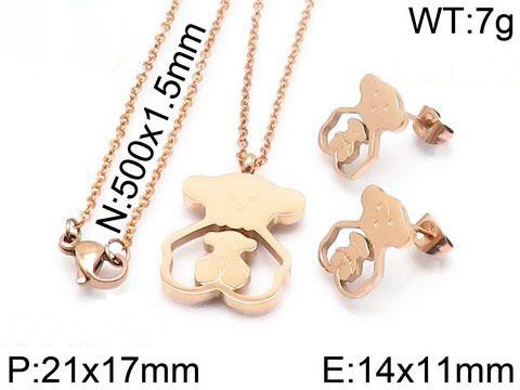 Stainless Steel Tou*s Jewelry Set TZ-010M