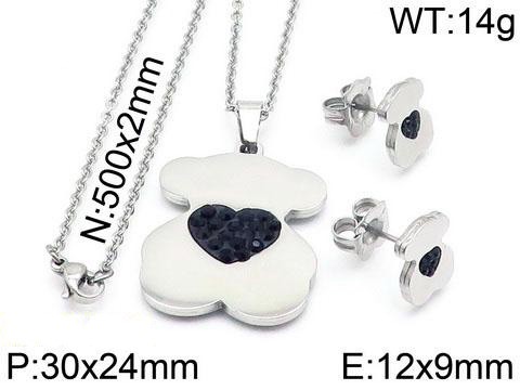 Stainless Steel Tou*s Jewelry Set TZ-021G