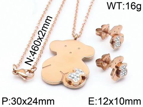 Stainless Steel Tou*s Jewelry Set TZ-036M