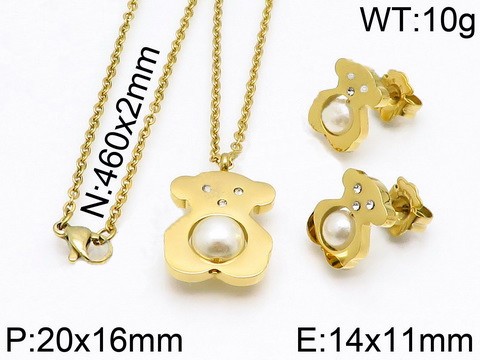 Stainless Steel Tou*s Jewelry Set TZ-104G