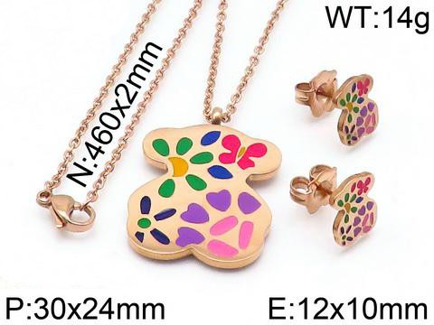 Stainless Steel Tou*s Jewelry Set TZ-067M