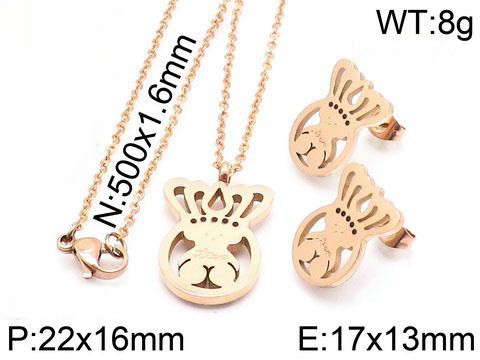 Stainless Steel Tou*s Jewelry Set TZ-004M