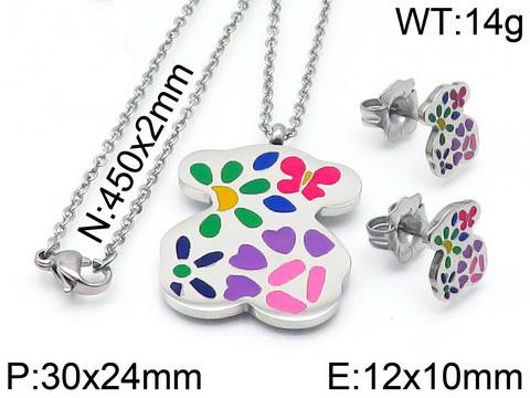 Stainless Steel Tou*s Jewelry Set TZ-067G