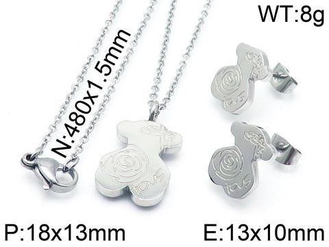 Stainless Steel Tou*s Jewelry Set TZ-052G