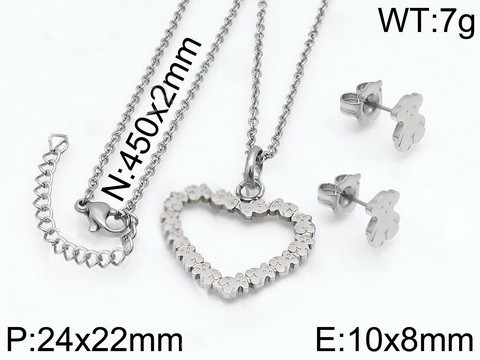 Stainless Steel Tou*s Jewelry Set TZ-109S