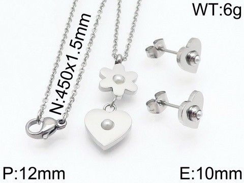 Stainless Steel Tou*s Jewelry Set TZ-102S