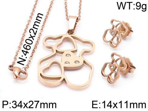 Stainless Steel Tou*s Jewelry Set TZ-074M