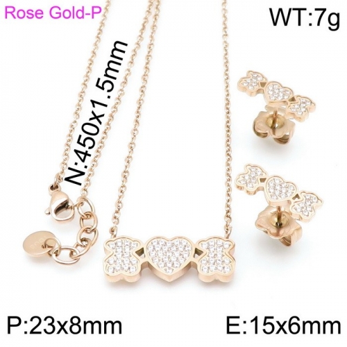 Stainless Steel Tou*s Jewelry Set TZ-155R