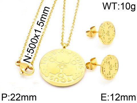 Stainless Steel Tou*s Jewelry Set TZ-013J