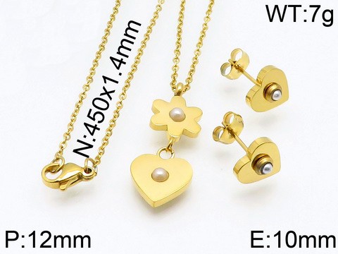 Stainless Steel Tou*s Jewelry Set TZ-102G