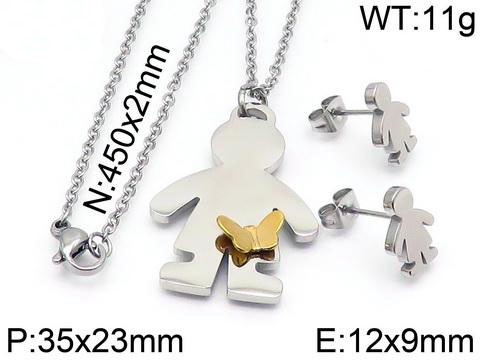 Stainless Steel Tou*s Jewelry Set TZ-059GJ