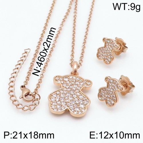 Stainless Steel Tou*s Jewelry Set TZ-143R