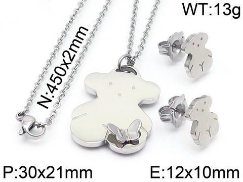 Stainless Steel Tou*s Jewelry Set TZ-065G