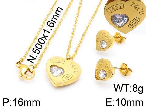 Stainless Steel Tiffan*y Jewelry Set TZ-044J