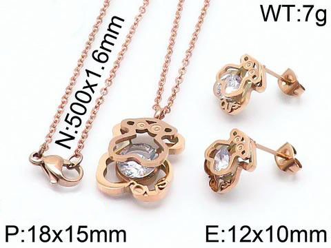 Stainless Steel Tou*s Jewelry Set TZ-049M