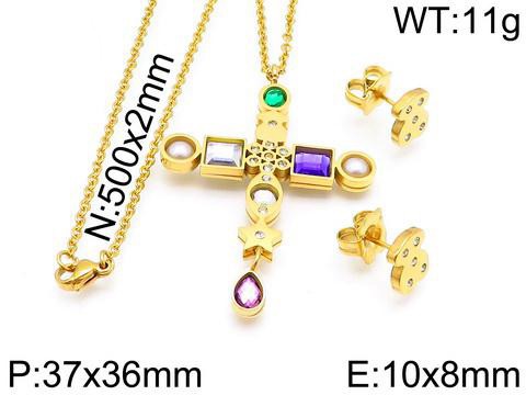 Stainless Steel Tou*s Jewelry Set TZ-083G