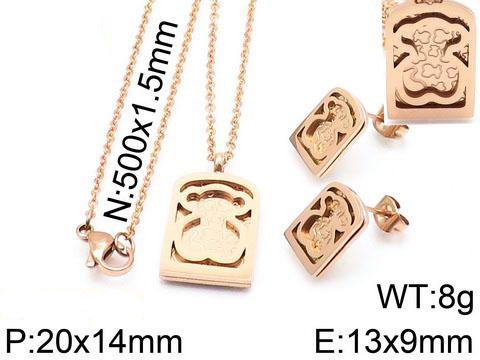 Stainless Steel Tou*s Jewelry Set TZ-022M