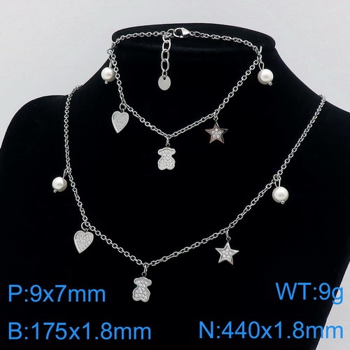 Stainless Steel Tou*s Jewelry Set TZ-145S