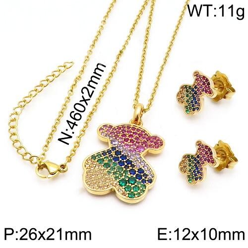 Stainless Steel Tou*s Jewelry Set TZ-119G