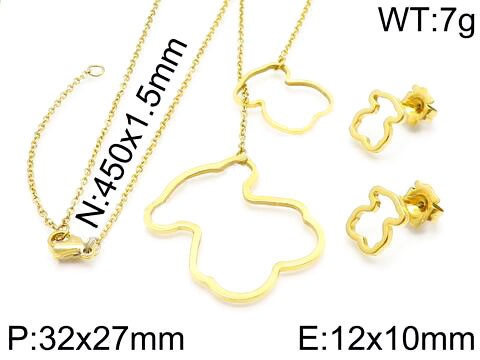 Stainless Steel Tou*s Jewelry Set TZ-107G