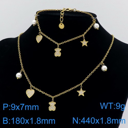 Stainless Steel Tou*s Jewelry Set TZ-145G