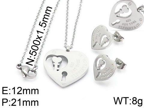 Stainless Steel Tiffan*y Jewelry Set TZ-014G