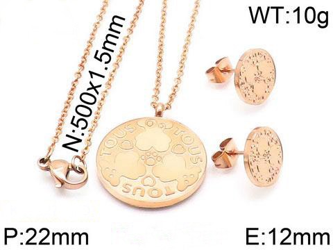 Stainless Steel Tou*s Jewelry Set TZ-013M