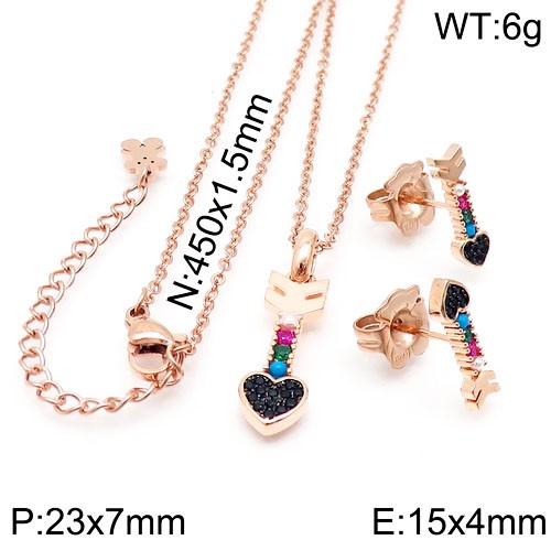 Stainless Steel Tou*s Jewelry Set TZ-134R