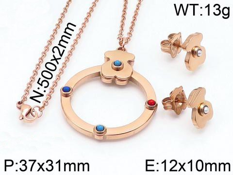 Stainless Steel Tou*s Jewelry Set TZ-002M