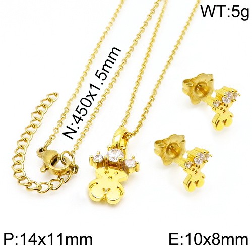 Stainless Steel Tou*s Jewelry Set TZ-129G