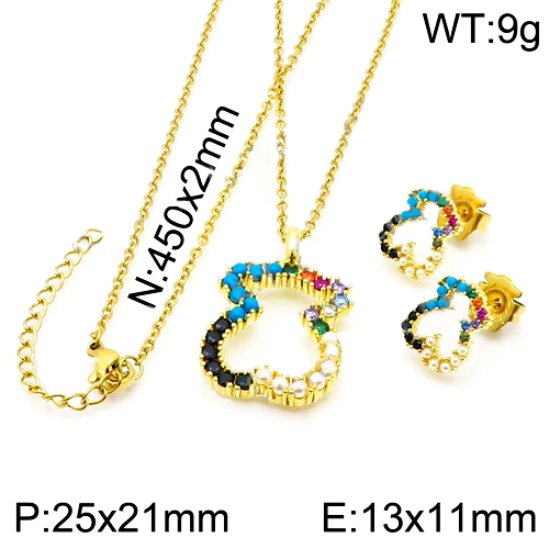 Stainless Steel Tou*s Jewelry Set TZ-117G