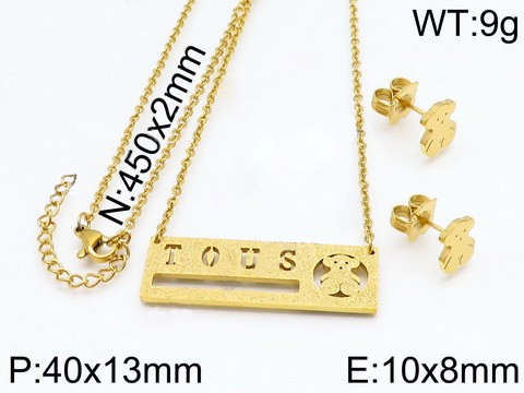 Stainless Steel Tou*s Jewelry Set TZ-112G