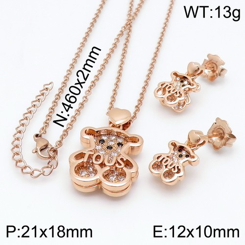 Stainless Steel Tou*s Jewelry Set TZ-144R