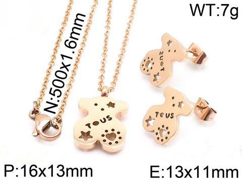 Stainless Steel Tou*s Jewelry Set TZ-008M