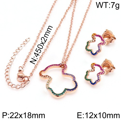 Stainless Steel Tou*s Jewelry Set TZ-128RR