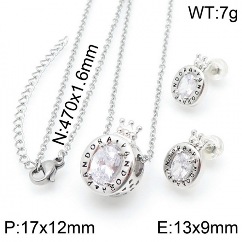 Stainless Steel Pandor*a Jewelry Set TZ-158S