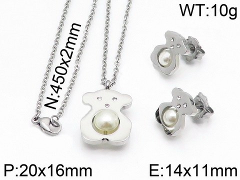 Stainless Steel Tou*s Jewelry Set TZ-104S