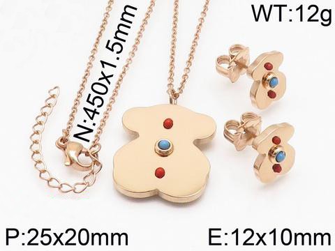 Stainless Steel Tou*s Jewelry Set TZ-066M