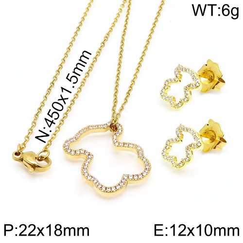 Stainless Steel Tou*s Jewelry Set TZ-127G