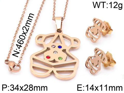 Stainless Steel Tou*s Jewelry Set TZ-075M