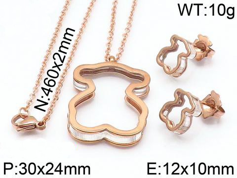 Stainless Steel Tou*s Jewelry Set TZ-060M