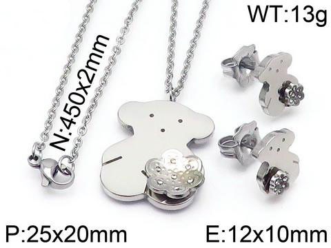 Stainless Steel Tou*s Jewelry Set TZ-069G