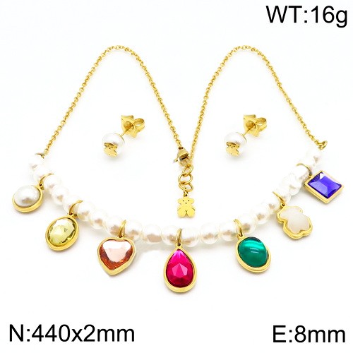 Stainless Steel Tou*s Jewelry Set TZ-123G