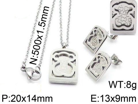 Stainless Steel Tou*s Jewelry Set TZ-022G